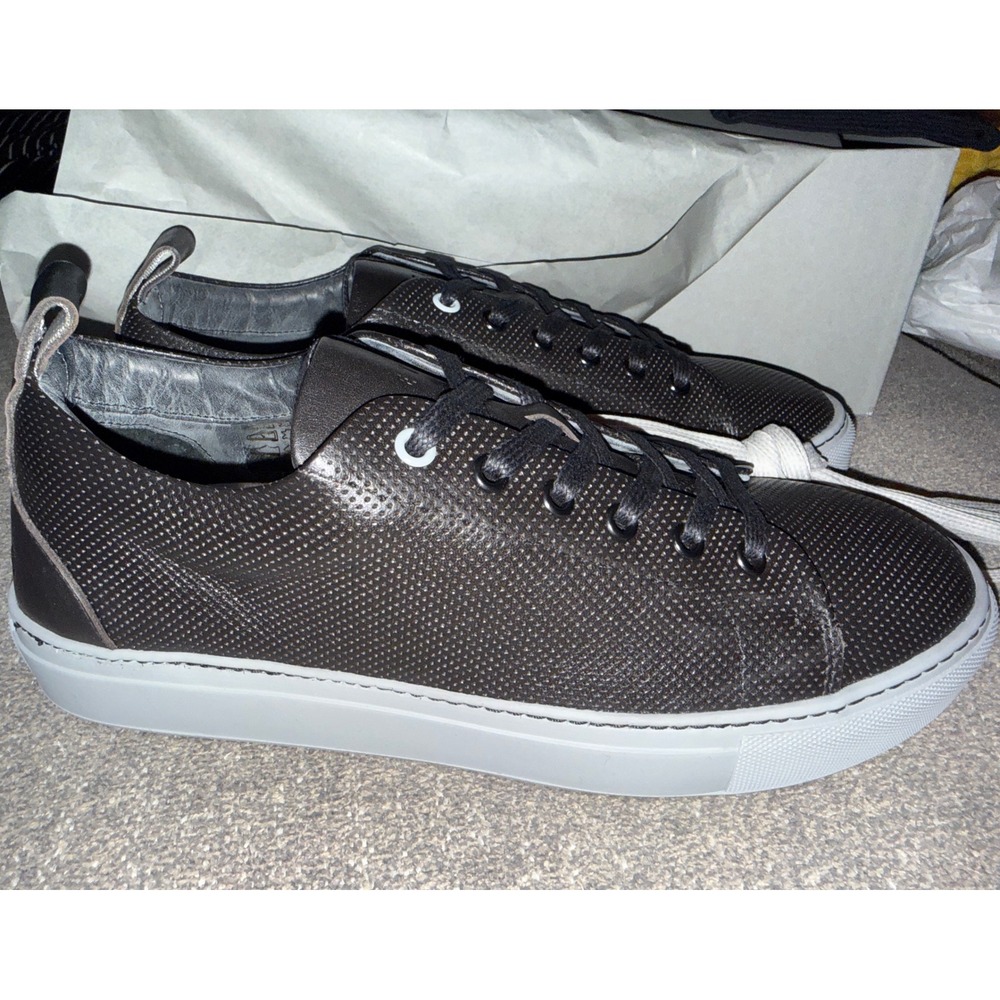 Aether Dalton-Lo Mens Sneakers Onyx Black Leather Low Top MA2158 Size 13 EU‎ 46